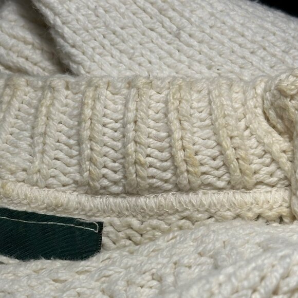 Vintage Hunt Club Women's Cream Made In USA Cotton Sweater SZ Large Academia - Picture 9 of 9